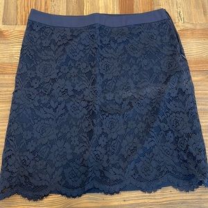The Limited navy blue lace pencil skirt size 10